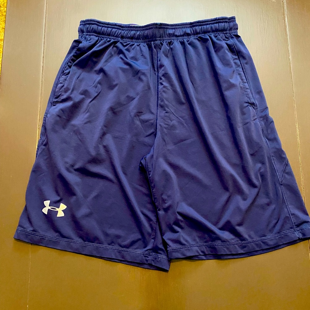 Under Armour Men’s UA Tech Shorts, Large, Navy Blue